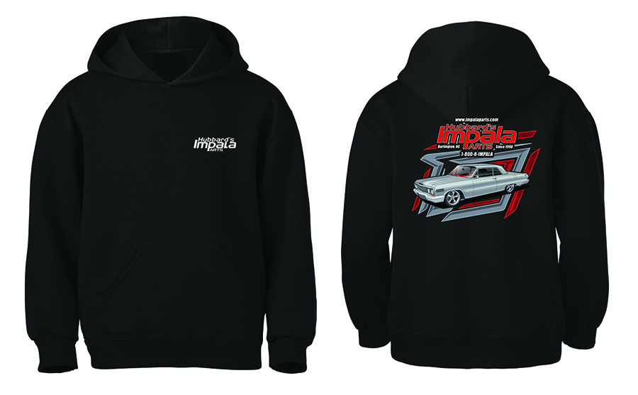 HUBBARDS IMPALA PARTS HOODIE 2023,XL BLACK (EA)